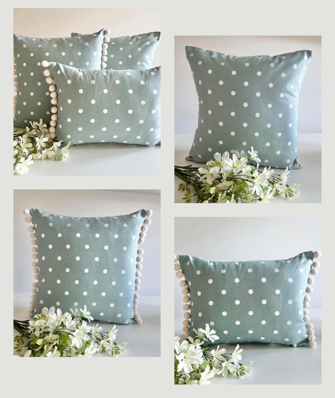 Spotty Duck Egg Cushions/covers Etsy