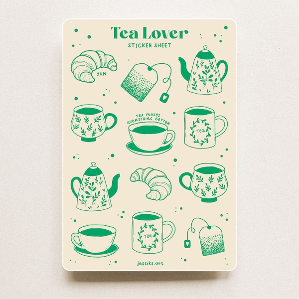 Sticker Sheet - Tea Lover