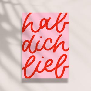 Postkarte – Hab dich lieb