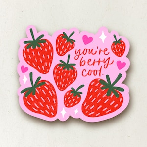 Sticker - You're Berry Cool / Erdbeeren