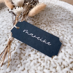 Naambadges Hoekig | gepersonaliseerd | Plaatskaarten | plaatskaartjes | Cadeaukaartjes | bruiloft | Viering |