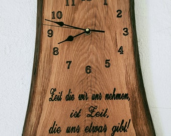 Reloj de madera/hecho a mano/reloj de pared/Rústico/Único/Madera/Colgante de pared/Reloj/Artesanía de madera