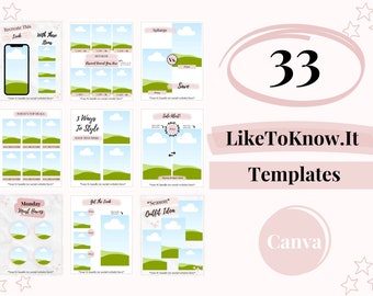 33 LikeToKnow.It Templates - Use these canva templates to level up your selling game and gain more followers on the LTK app!