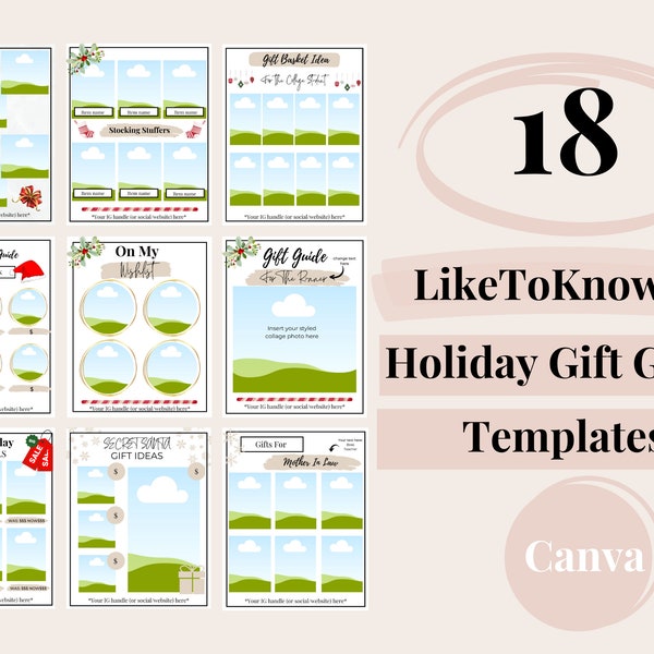 18 LikeToKnow.IT Holiday Gift Guide Templates