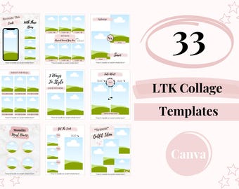 33 LTK Collage Templates | LTK Template | LTK Canva Template | Ltk Post Template | Ltk Template Canva | Collage Template | Template Collage
