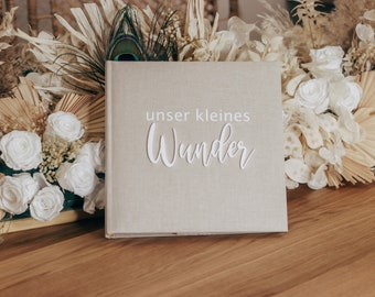 Baby & children photo album "our little miracle" with acrylic lettering - also personalized possible