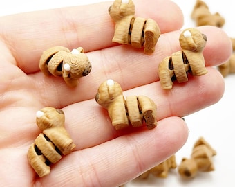 Mini Articulated Highland Cow Fidgets 3D Printed Stim Toy Animals Miniatures Diorama Supplies Desk Pet Tiny Mini Fairy House Baby Cow