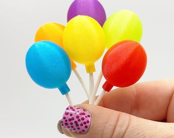 6 pc Mini Balloon Cake Topper Balloons For Party Animal Accessory Miniatures Balloons Fairy Garden Party Accessory Dollhouse Gender Reveal