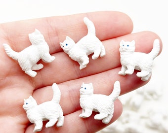 5pc Miniature Kitten Figurines Tiny Mini Figure Diorama Supplies Terrarium Small Fairy Garden Miniatures Cat Figurine Micro Miniature Cat
