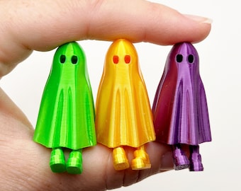Ghost, Halloween Decoration, Trending 3d Print, Stress Relief, Halloween Advent, Dancing Ghost, Cute Posable Ghost, Ghost with Hidden Legs