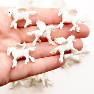 5pc Miniature Pegasus Figurines, Tiny Mini Figure, Diorama, Terrarium, Fairy Garden, Miniatures Figurines, Greek Mythology, Fantasy Animals