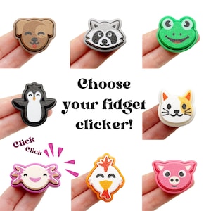 Fidget Clicker 3d Printed Animals Fidget Reduce Anxiety Keyboard Fidget Toy Adult Stim Toy Keycaps Mechanical Keyboard Axolotl Fox Raccoon