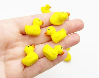 5pc Rubber Duck Miniature Figurines Tiny Mini Figure Diorama Supplies Terrarium Figurine Miniatures Fairy Garden Slime Charms Cruising Ducks