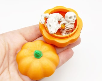 Halloween Skeleton Minis Articulated Dragon Bones Adult Fidget Toys Teen Boo Basket 3d Printed Fidgets Candy Alternative Mini Pumpkin Box