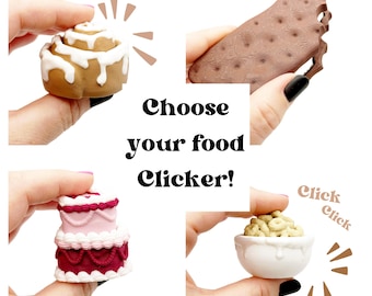 Fidget Clicker Fake Cake Keycaps Mechanical Keyboard Stim Toy Cinnamon Roll Pumpkin Spice asmr Advent Calendar Filler Clicky Edc Pain Fidget