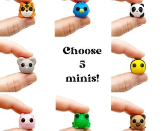 Miniature Animals 3D Printed Animals Fairy Garden Supplies Terrarium Figure Diorama Advent Calendar Stem Toy Desk Pet Weirdcore Worry Stone