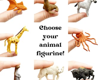 Small Animals Diorama Supplies Small Plastic Animals Craft Supplies Fairy Garden Woodland Miniatures Terrarium Figure Turtle Arctic Fox Hen