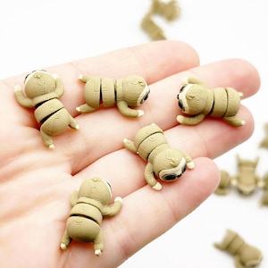 Mini Sloths Articulated Animals Miniature Diorama Fairy Garden Cute Miniatures 3D Printed Baby Sloth Lover Gifts Desk Pet Adult Fidget Toy