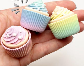 Cupcake Fidget Clicker Easter Egg Fillers 3d Printed Adult Fidget Toys Desk Pet Basket Stuffers For Teens Favors Candy Alternative Keyboard