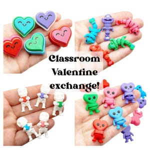 Class Valentines Exchange Valentine School Daycare Candy Alternative Class Gift Articulated Dragon Mechanical Keyboard 3d Printed Fidgets