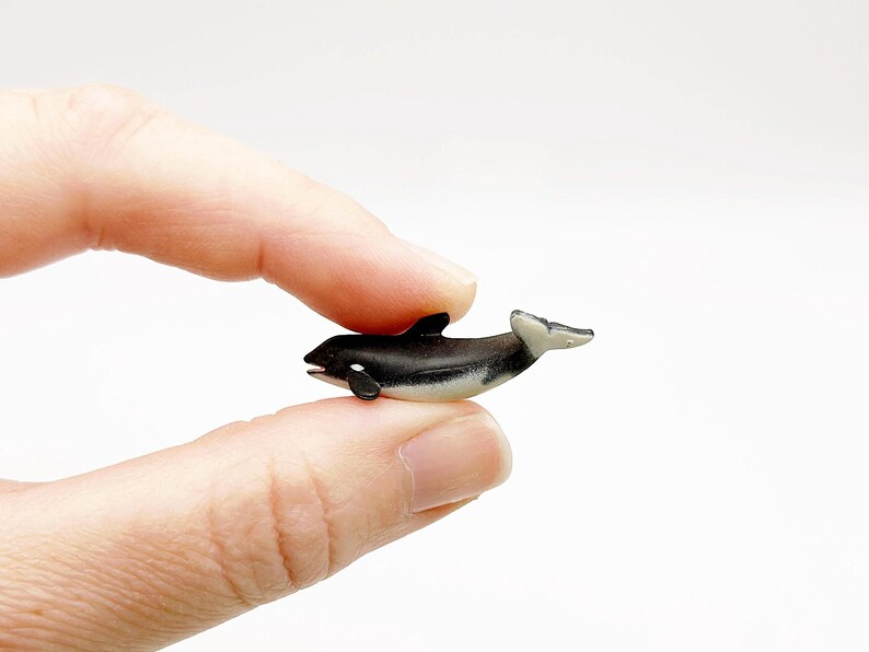 Micro Orca 5pc Orca Miniature Figurines Mini Orcas Tiny Figure Diorama Supplies ...