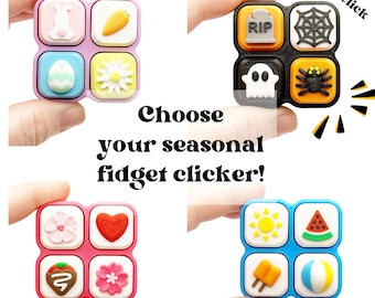 Adult Fidget Toys Desk Decor Mechanical Keyboard Fidget 3D Printed Clicker Boo Basket Asmr Stim Stocking Stuffer For Teens Keycaps Easter