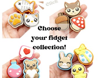 Fidget Clicker 3d Printed Animal Fidgets Reduce Anxiety Fidget Toy Adult Stim Toy Keycap Mechanical Keyboard Bundle Cute Desk Pet Fidget Toy