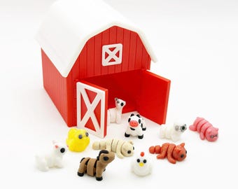 Articulated Farm Animals 3d Printed Chicken Figure Stress Reliever Stim Adult Fidget Toys Desk Pet Rooster Diorama Pig Cow Advent Calendar