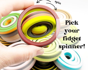 Fidget Spinner Ring Adult Fidget Toys Stim Toy Hand Spinner 3d Printed Gyroscope Desk Pet Silent Quiet Desk Fidgets Sensory Stress Relief
