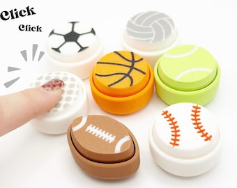 Fidget Clicker Sports Gifts Stim Toy Soccer Keychain Coach Party Favors Basketball Football Sports Award Baseball Keyboard 3d Printed Keycap