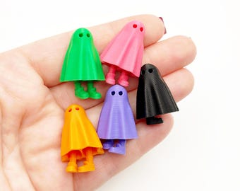 Ghost, Halloween Decoration, Trending 3d Print, Stress Relief, Halloween Advent, Dancing Ghost, Cute Posable Ghost, Ghost with Hidden Legs