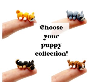 Mini Articulated Puppies 3d printed Desk Pet Cutecore Adult Fidget Toy OT Shiba Inu Border Collie German Shepherd Husky Miniatures Pet Plays