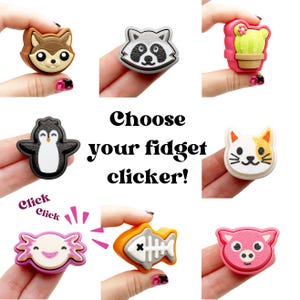 Fidget Clicker 3d Printed Animals Fidget Reduce Anxiety Keyboard Fidget Toy Adult Stim Toy Keycaps Mechanical Keyboard Axolotl Fox Raccoon