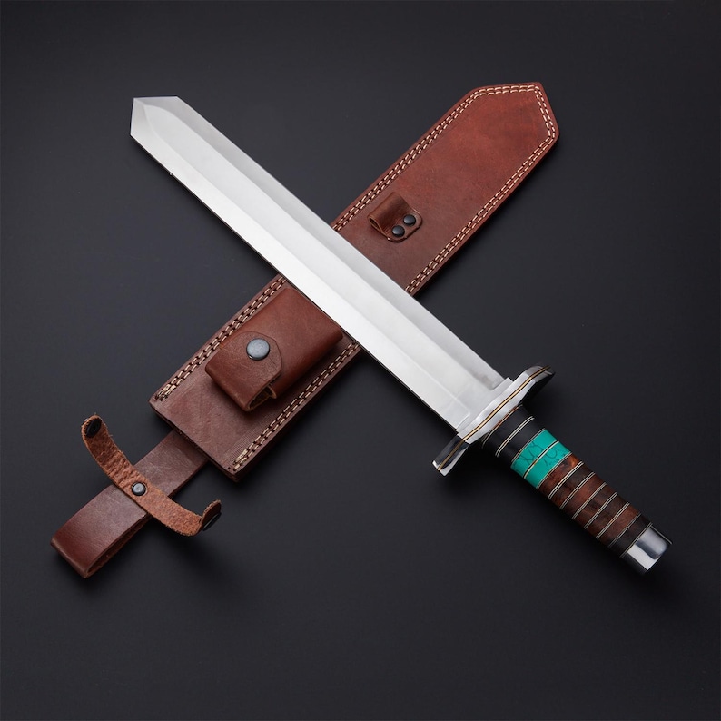 Short Swords for Men Custom Handmade Viking Sword With Turqouise Handle ...
