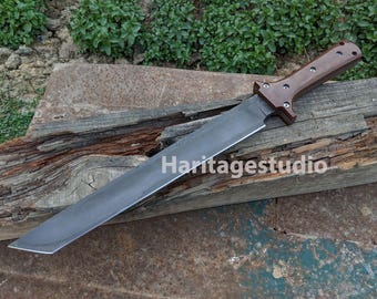 Handmade Tanto Sword: 6150 Steel Blade, G10 Micarta Handle