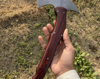 Handmade Tomahawk Axe 6150 steel Custom Full Tang Tactical Camping Axe
