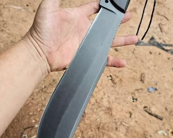Couteau Bowie fait main en acier au carbone