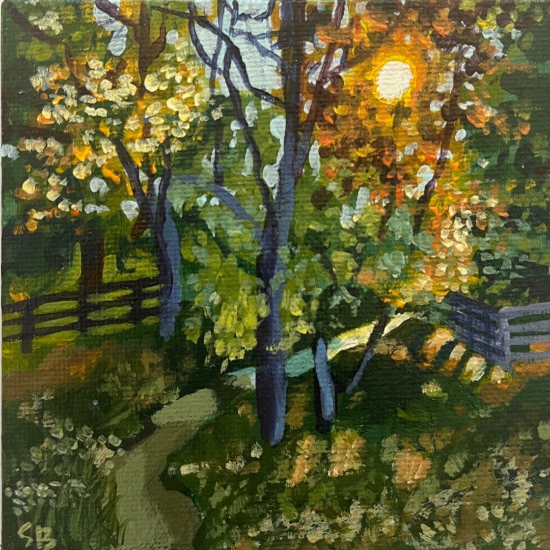 Kentucky Creek PRINT of Acrylic Painting, 8x8 or 4x4 - Etsy