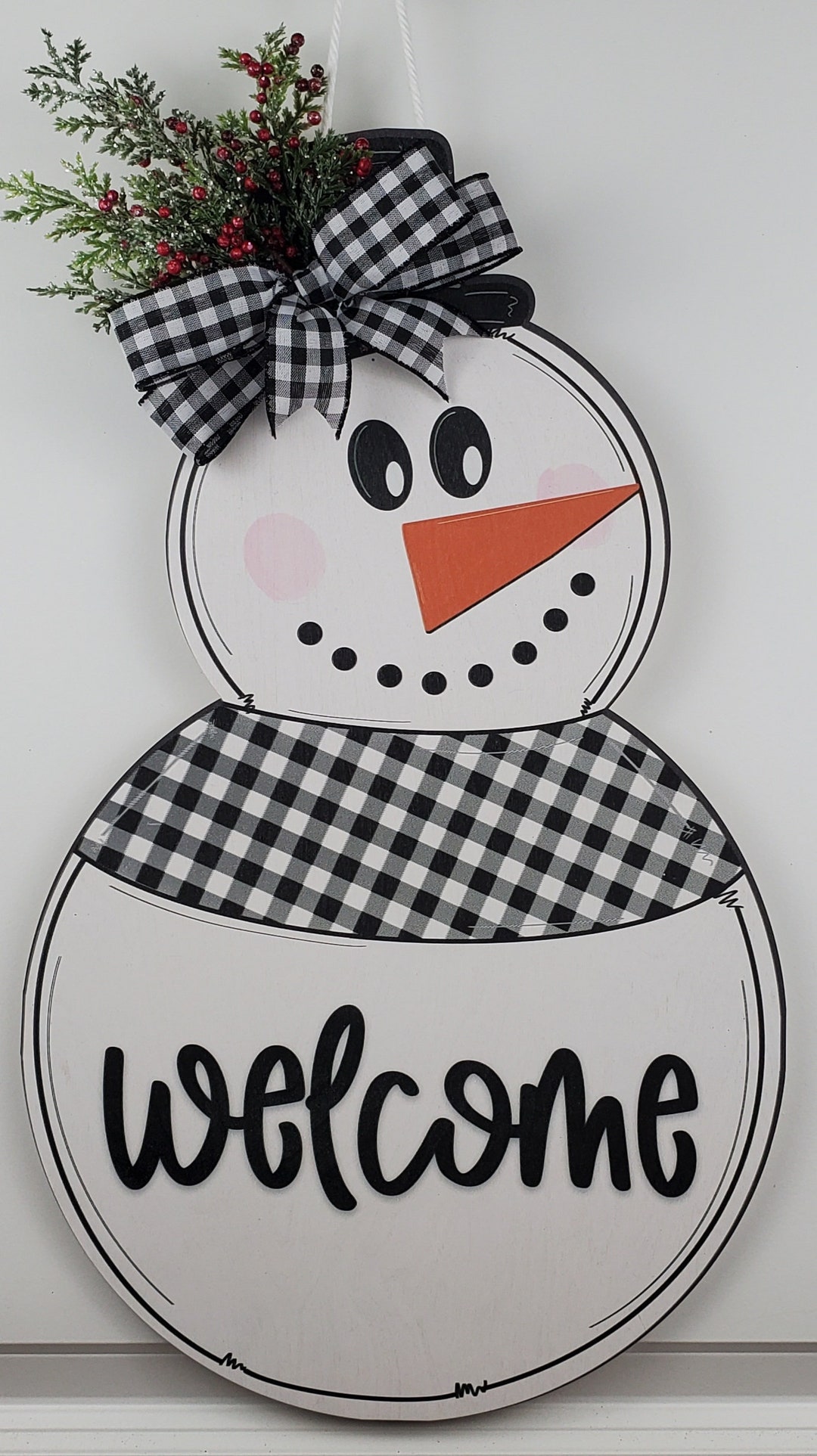 Snowman Doorhanger - Etsy
