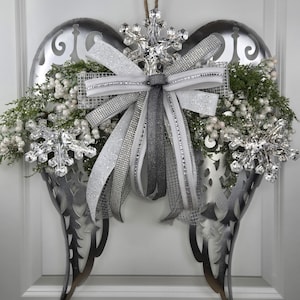 Winter Angel Wing Wreath