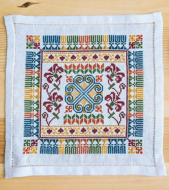Wedding Napkin PATTERN Palestinian Tatreez Embroidery