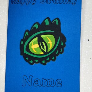 Tarjeta de cumpleaños con diseño de dragón en 3D