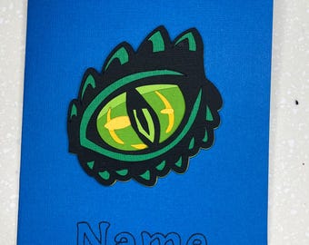 Tarjeta de cumpleaños con diseño de dragón en 3D