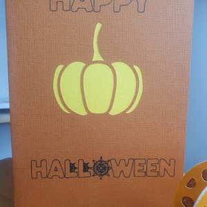 Biglietto pop-up con zucca - Biglietto di Halloween