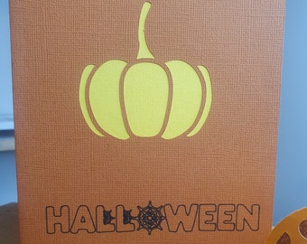 Tarjeta emergente de calabaza - Tarjeta de Halloween