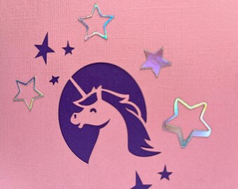 Karta urodzinowa z jednorożcem