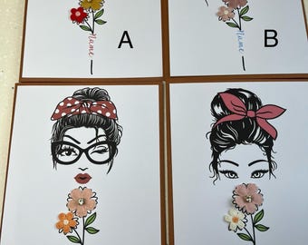 Tarjeta de feliz cumpleaños mujer bonita