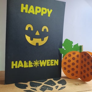 Biglietto pop-up con zucca - Biglietto di Halloween