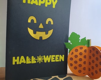 Tarjeta emergente de calabaza - Tarjeta de Halloween