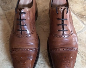 Barker Oxford Shoes in Tan Leather - UK Size 8.5 / US Size 9.5